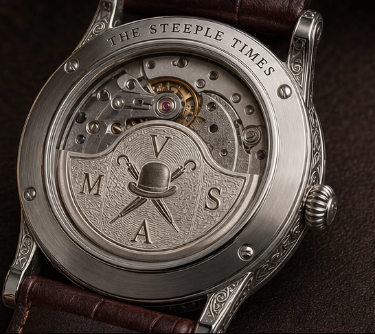 Sapphire caseback and oxblood strap of the No. 12 Automatic